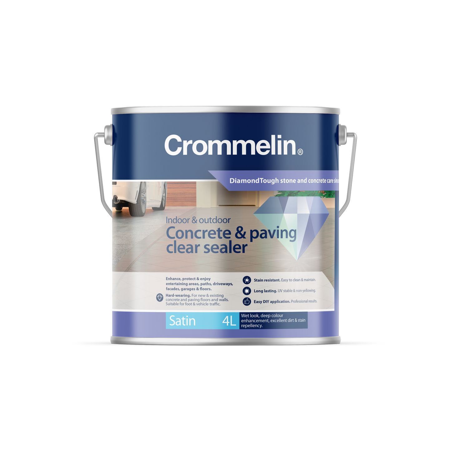 Crommelin DiamondTough Concrete Sealer - 4L - Clear Satin