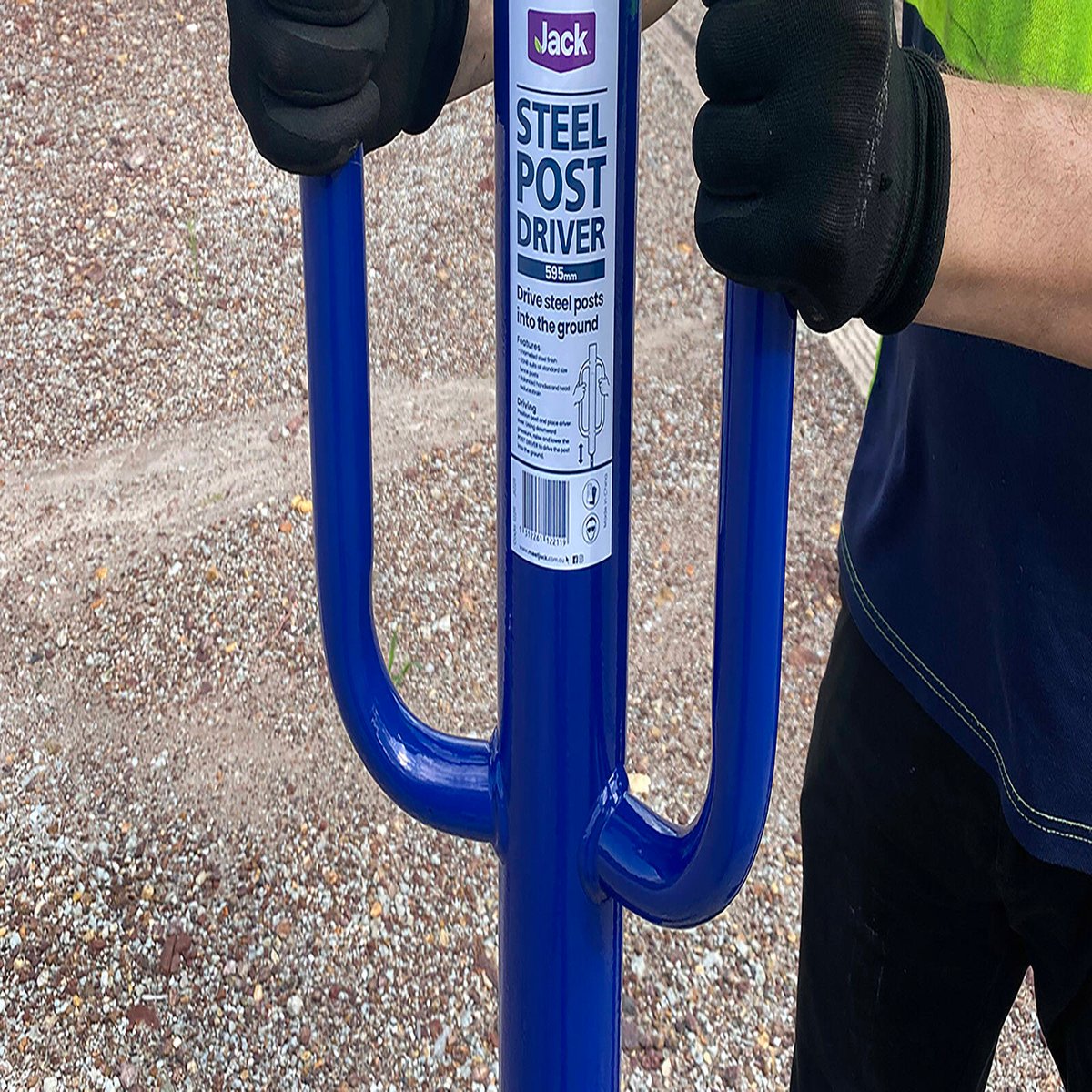Jack Steel Post Driver - 60cm - Enamelled Steel - Easy Use