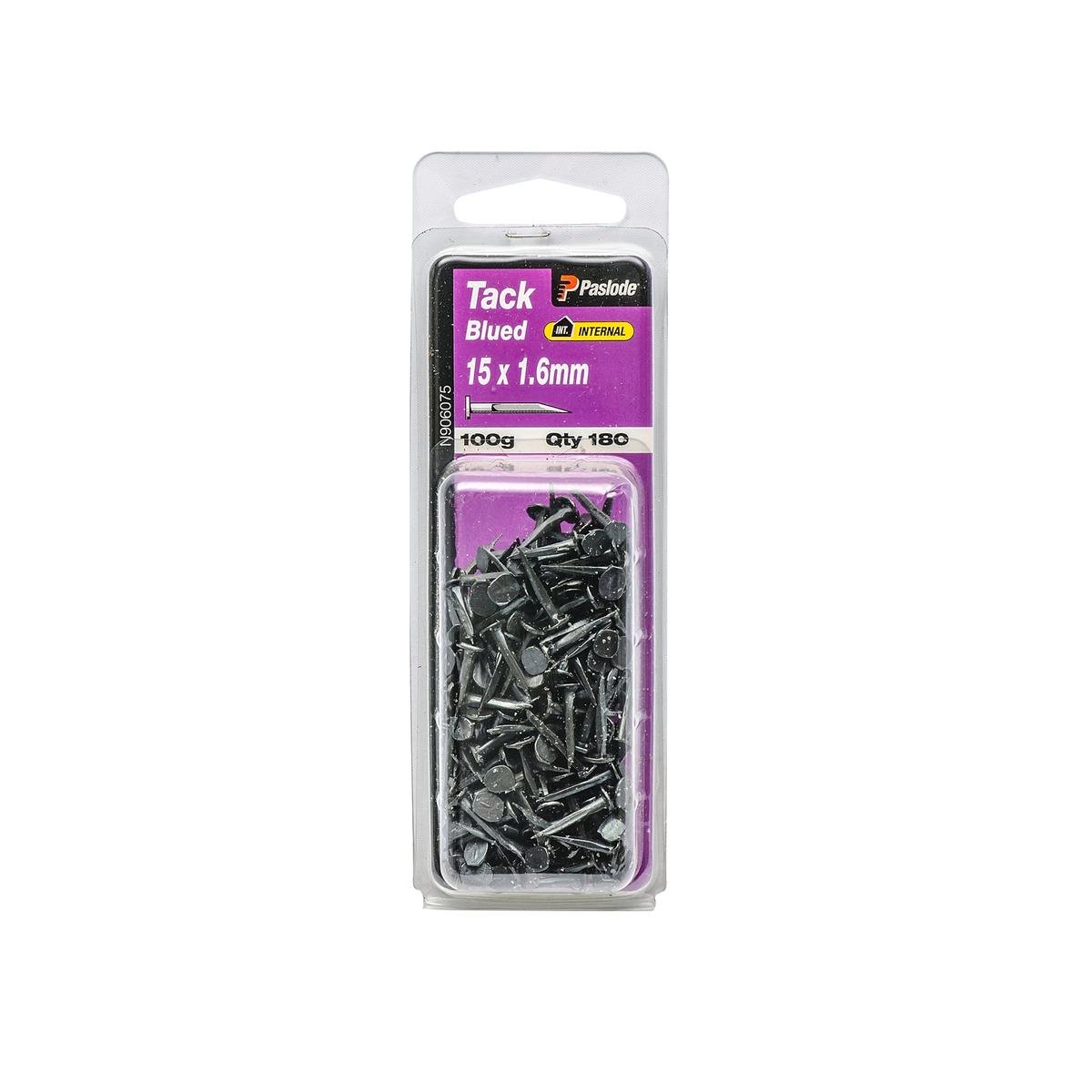 Paslode Blued Tack 15mm 1.6mm Zinc Plated 180 Pack