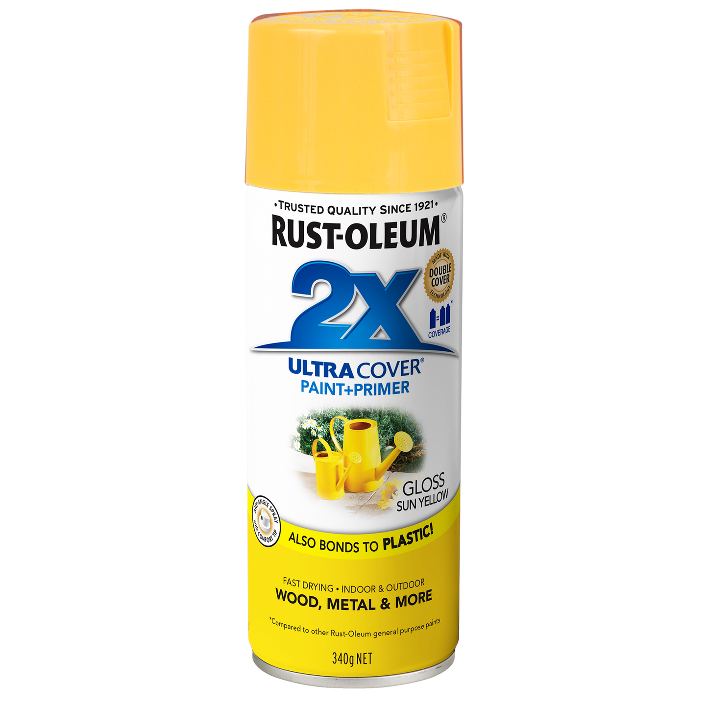 Rust-Oleum 2X Ultra Cover Gloss Spray Paint - 340g - Sun Yellow