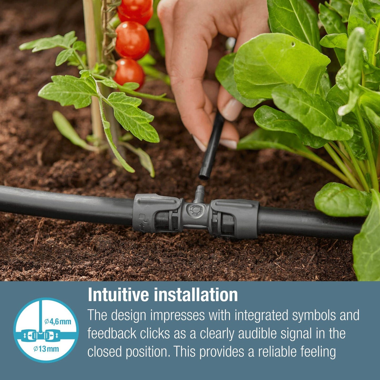 Gardena Micro Irrigation T Joint - 13mm to 4.6mm - 5 Pack