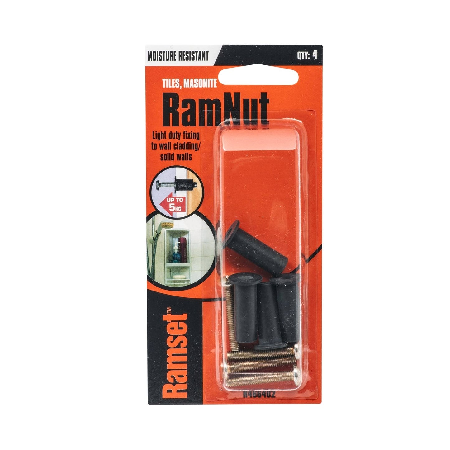Ramset Ramnut Anchor - 3/16" x 16mm - 4 Pack