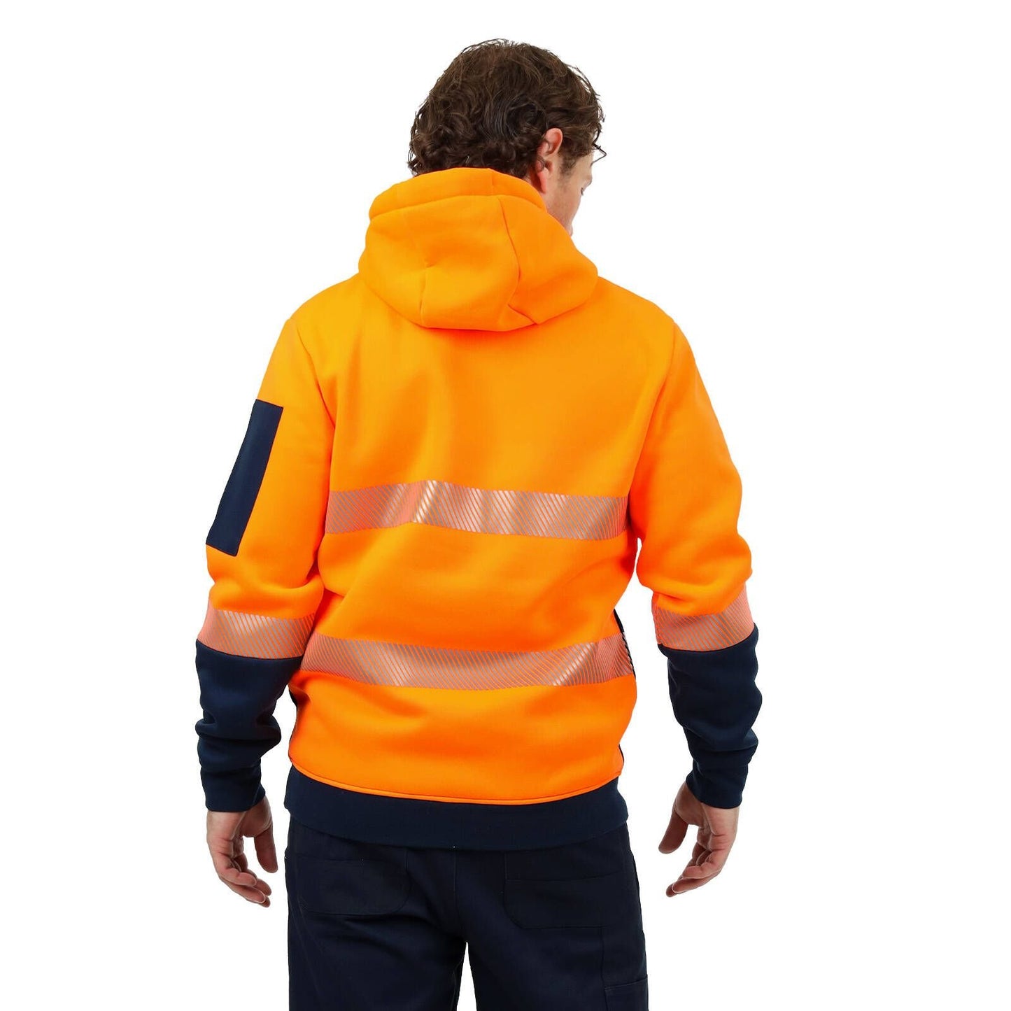 Citeco Orange Hi Vis Taped Hoodie - Small