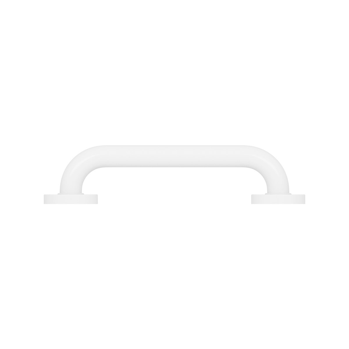 Evekare 300mm White Concealed Flange Grab Rail - 250kg Capacity - 304 Stainless Steel