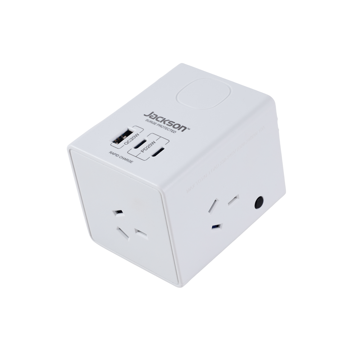 Jackson Power Cube - 3 Outlet - 1.2m - White