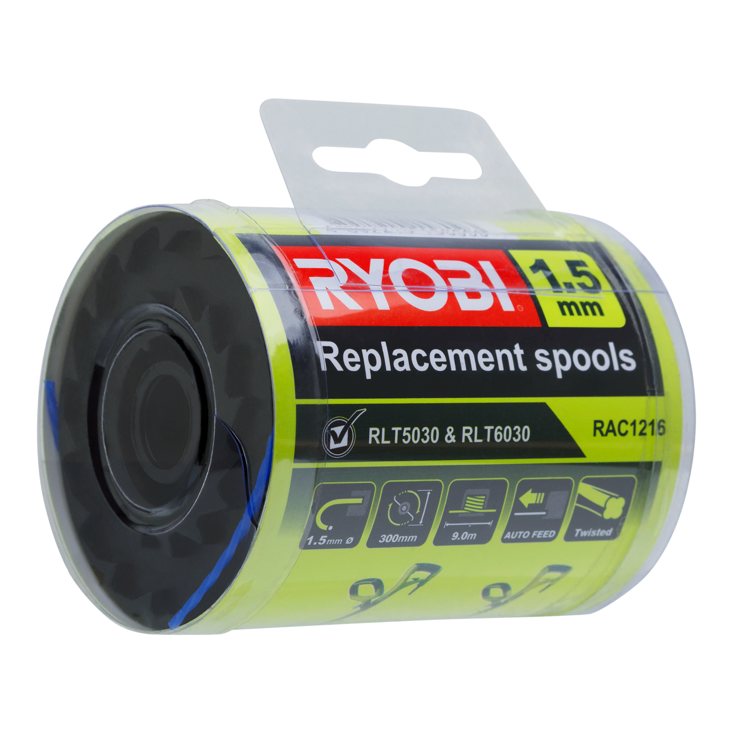 Ryobi Replacement Spools - 1.5mm - 3 Pack