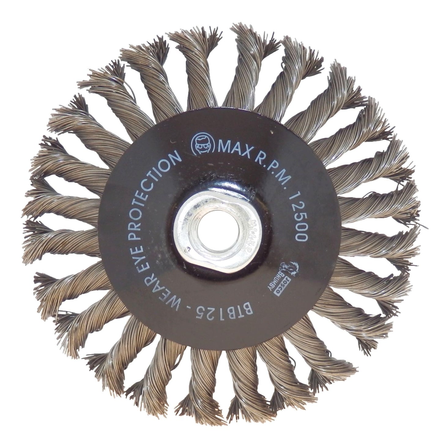 Josco Twistknot Wire Bevel Brush - 125mm