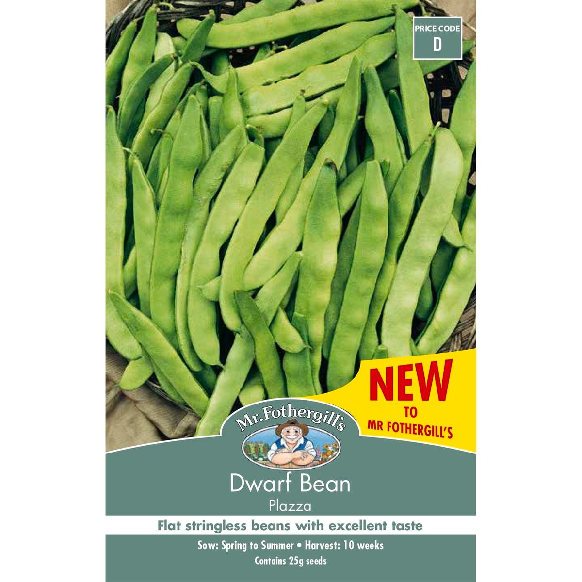 Mr Fothergills Dwarf Bean Plazza - Seeds - Compact - High Yielding