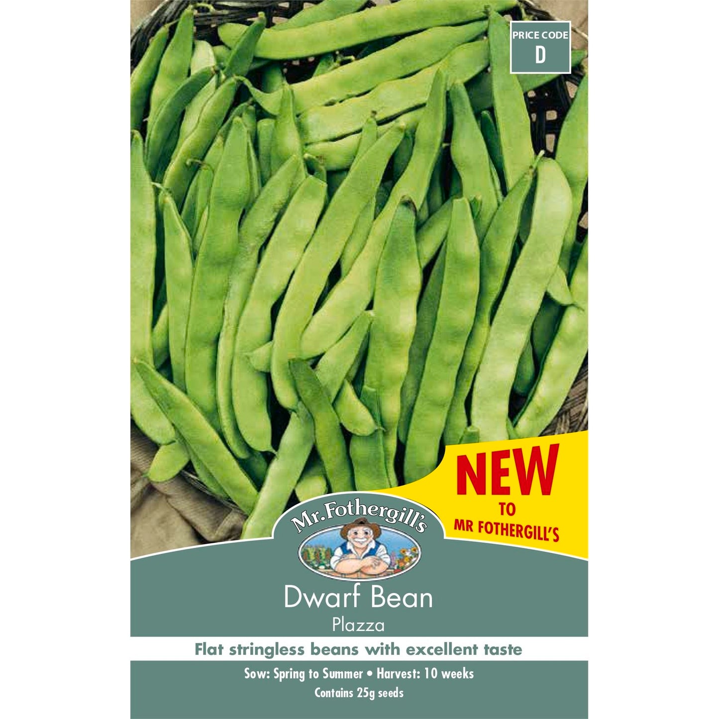 Mr Fothergill Dwarf Bean Plazza Seeds