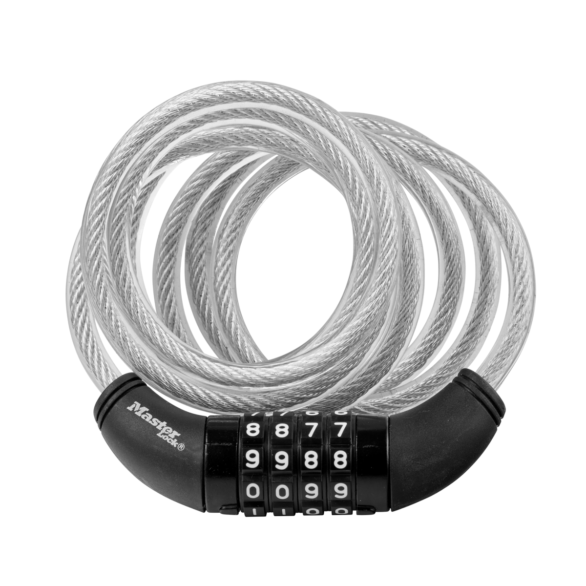 Master Lock Combination Bike Lock - 1.8m x 8mm Braided Steel - Keyless Security