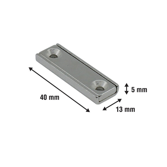 Everhang Rare Earth Channel Magnet - 40 x 13.5mm - 2 Pack