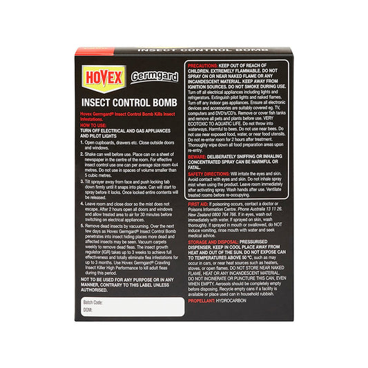 Hovex Germgard Insect Control Bomb 3 x 125g - 3 Pack