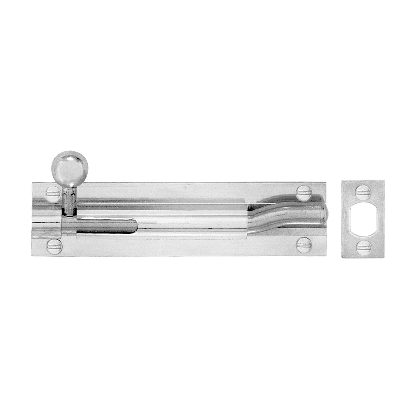 Delf Satin Chrome Offset Bolt Barrel - 100mm x 25mm