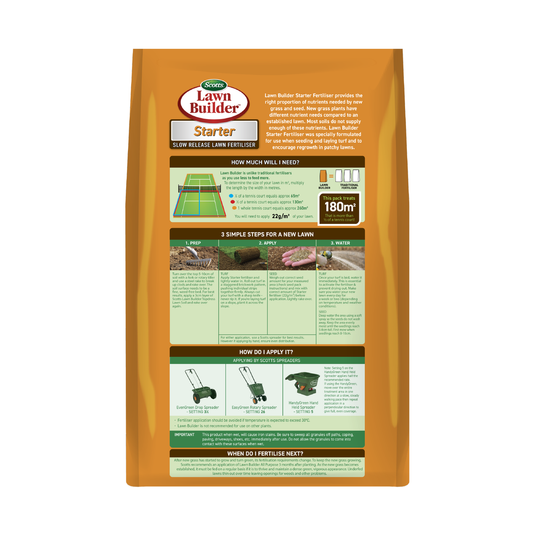 Lawn Builder 4kg Scotts Starter Slow Release Lawn Fertiliser