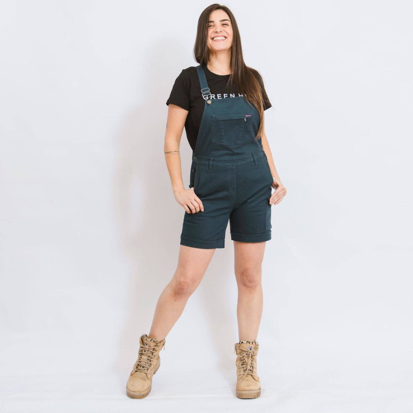 Green Hip All Women Shortalls - Gardener Green - Size 10