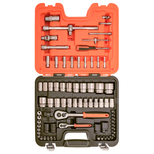 Bahco Square Drive Socket Set - 1/4" & 1/2" - 25 Piece