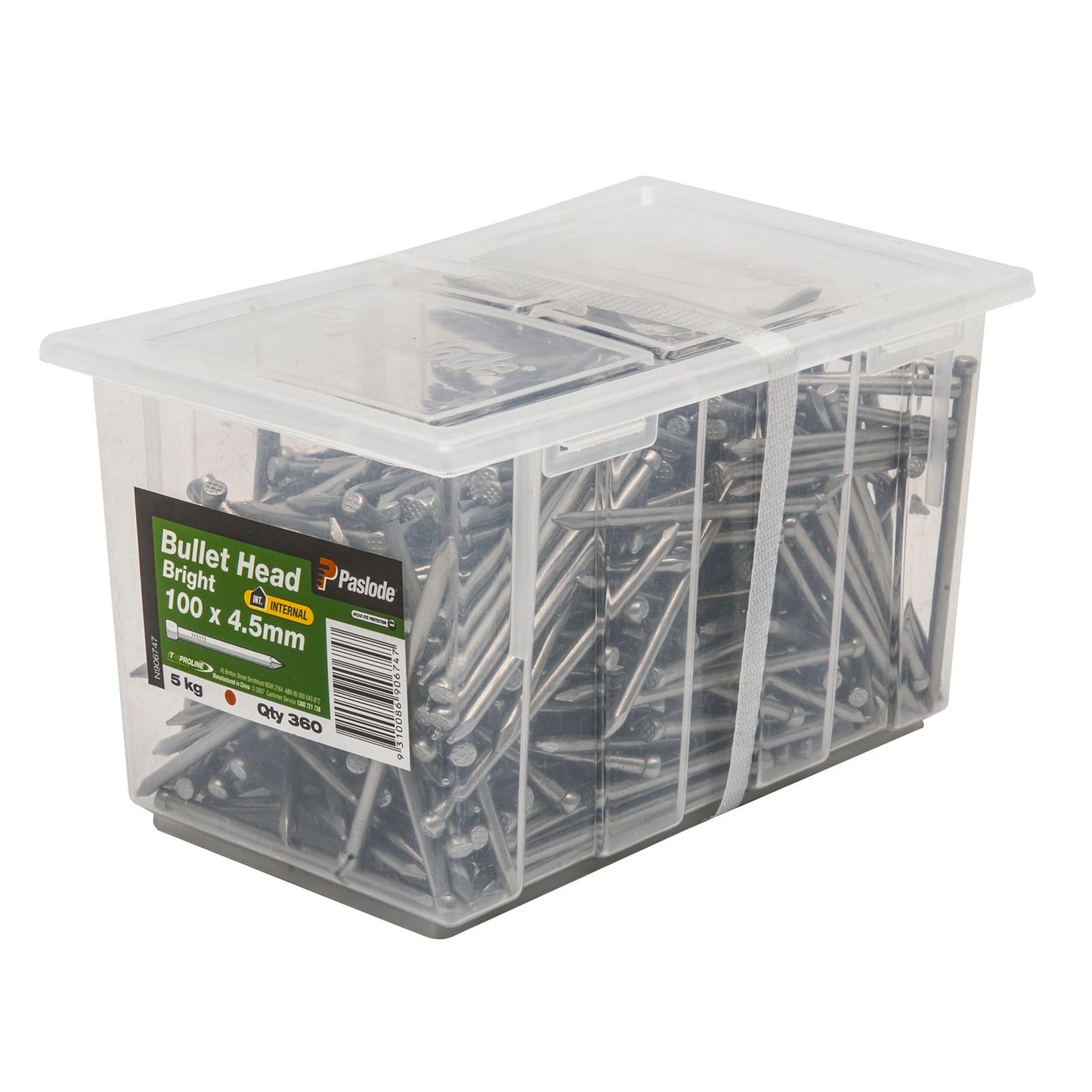 Paslode Bright Bullet Head Nails - 100 x 4.5mm - 5kg