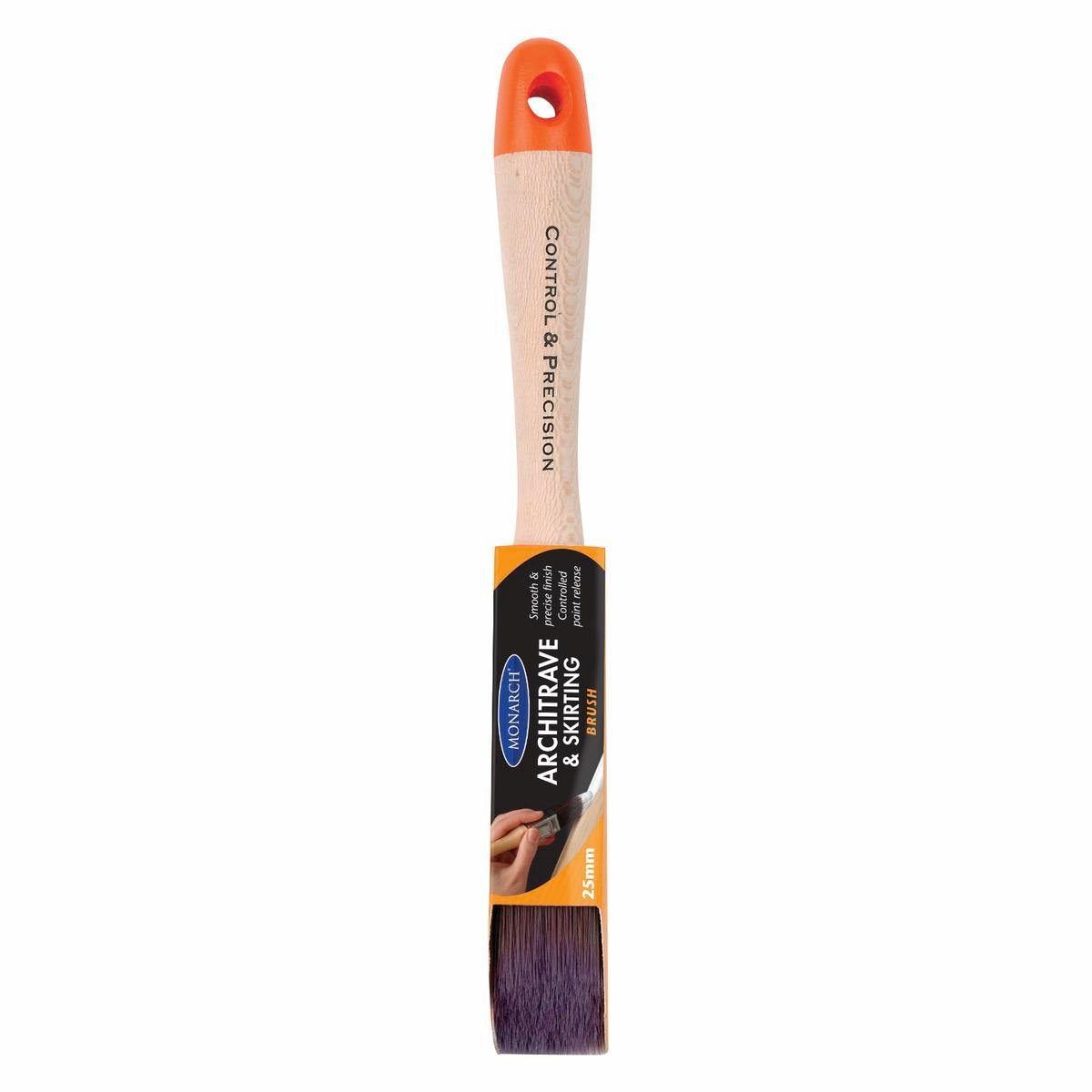 Monarch Skirting Brush 25mm Synthetic Filament Raw Timber Handle