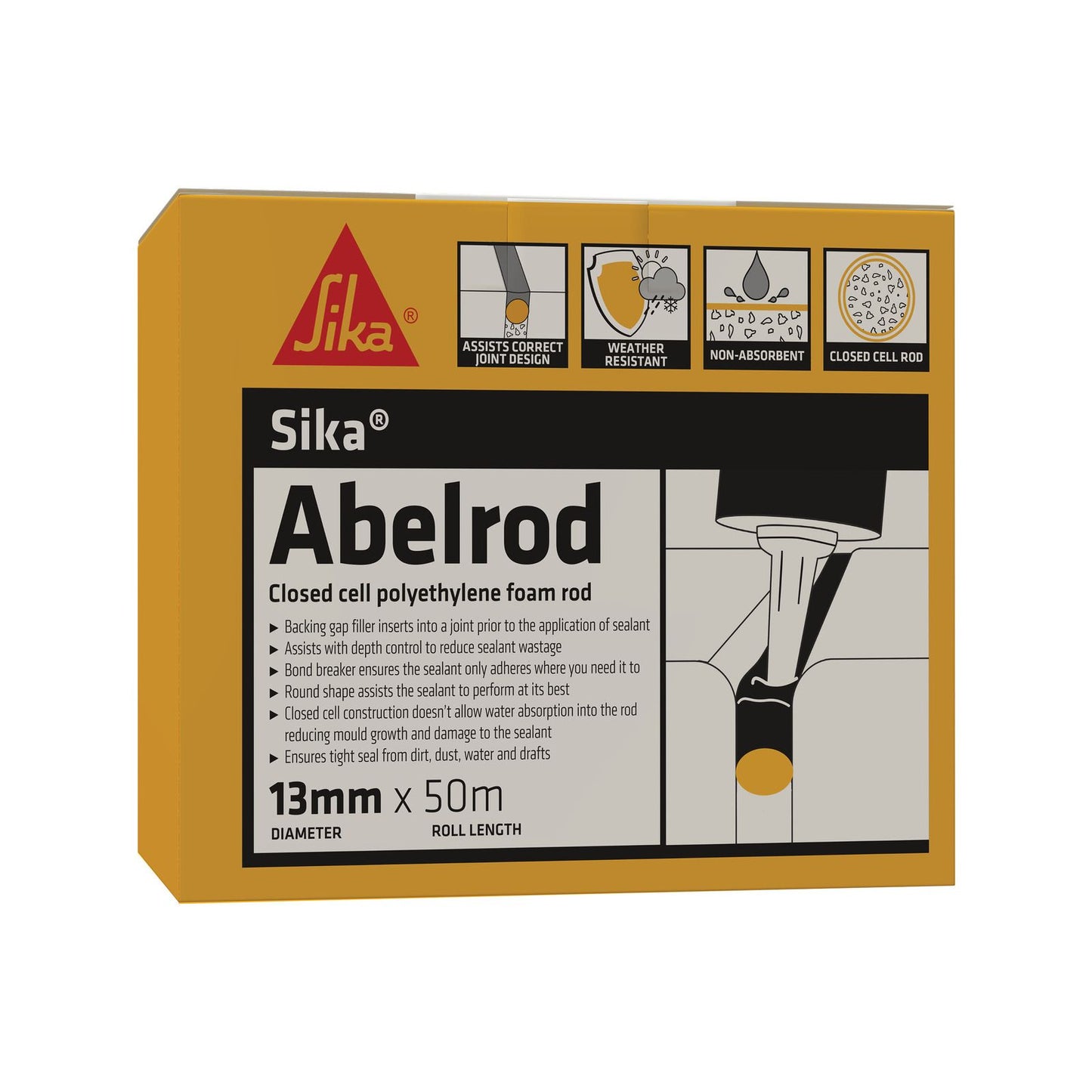 Sika Abelrod Gap Filler - 13mm x 50m