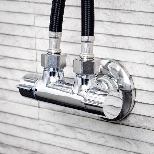 Enduraseal Chrome Double Outlet Cistern Cock - 15mm