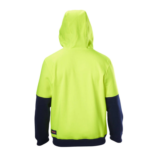 Hard Yakka Hi Vis Hoodie - XL - Yellow/Navy