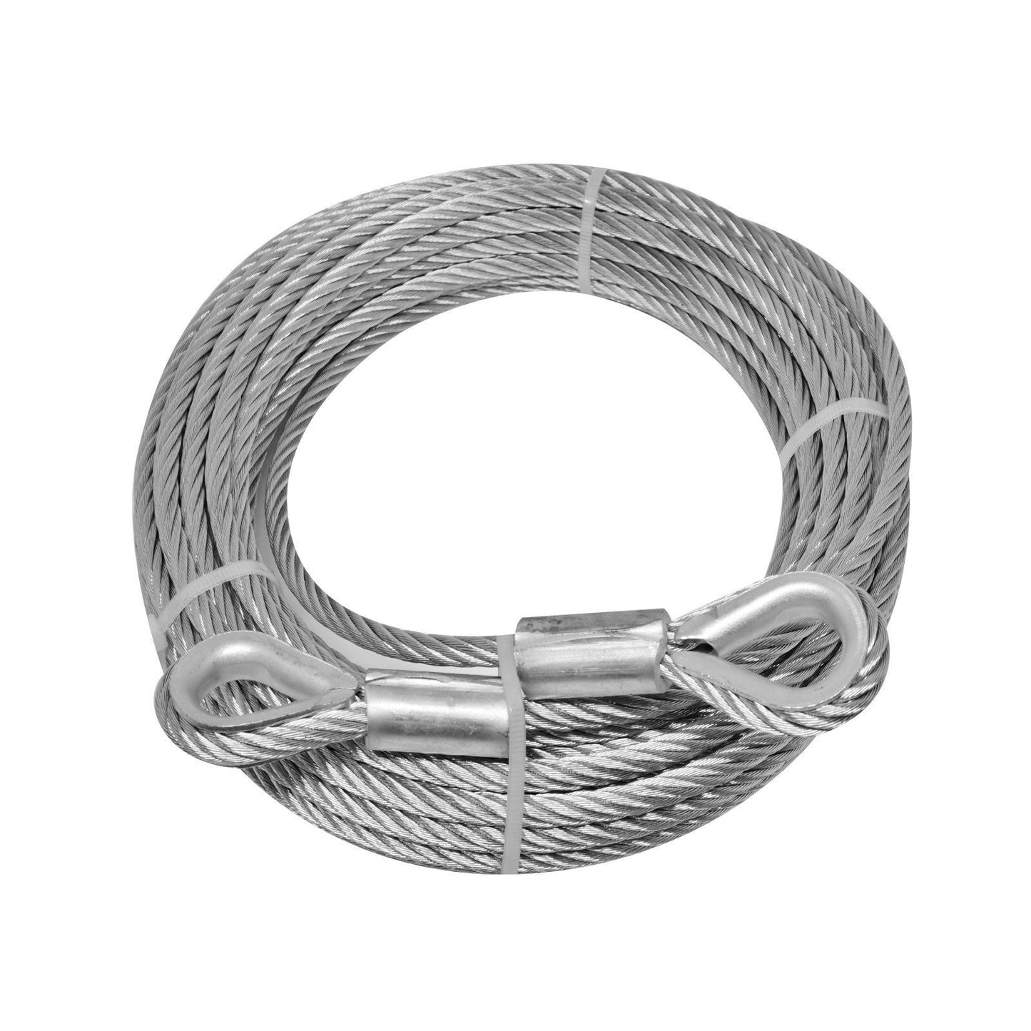 Pinnacle Galvanised Wire Rope - 6mm x 12m - Loop Ends - 510kg