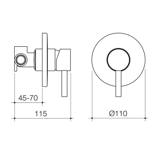 Flexispray Black Splash Bath Shower Mixer - 110mm