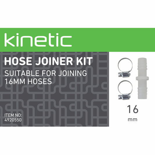 Kinetic 16mm Hose Joiner Kit - 16mm - Polypropylene - Easy To Use