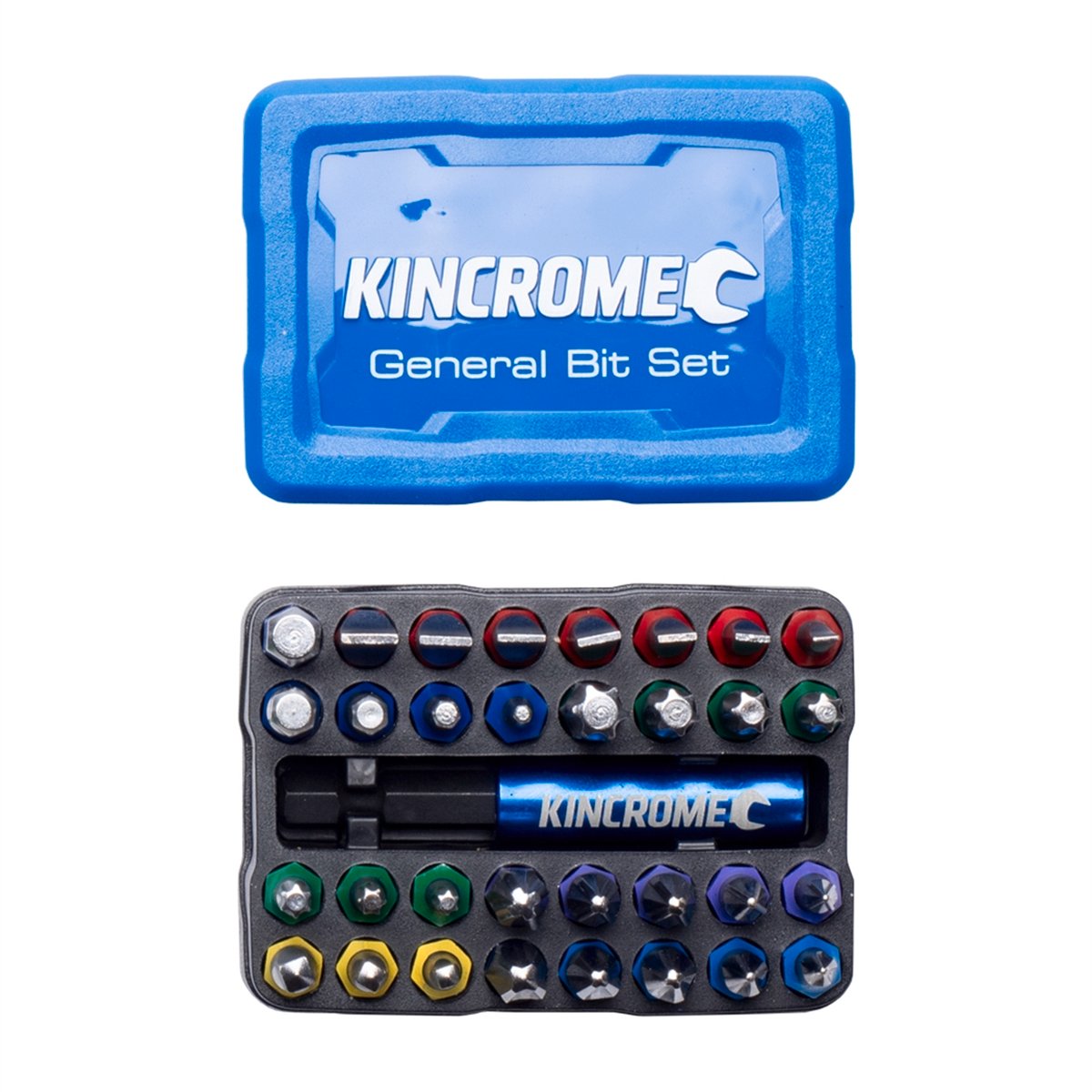 Kincrome 33 Piece General Bit Set - S2 Steel - Magnetic Holder - 70mm x 35mm x 50mm