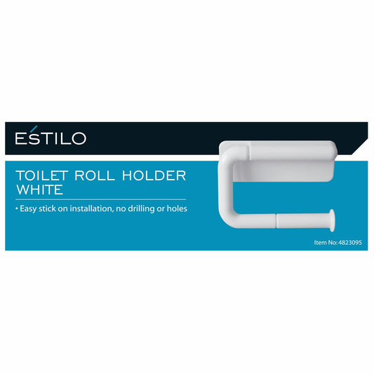 Estilo White Toilet Roll Holder