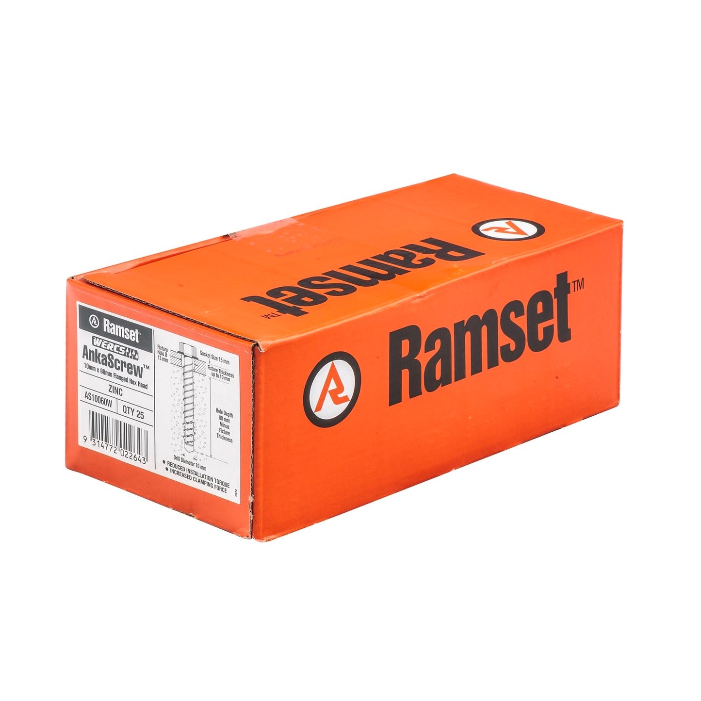 Ramset Ankascrew Masonry Anchor - 10 x 60mm - 25 Pack