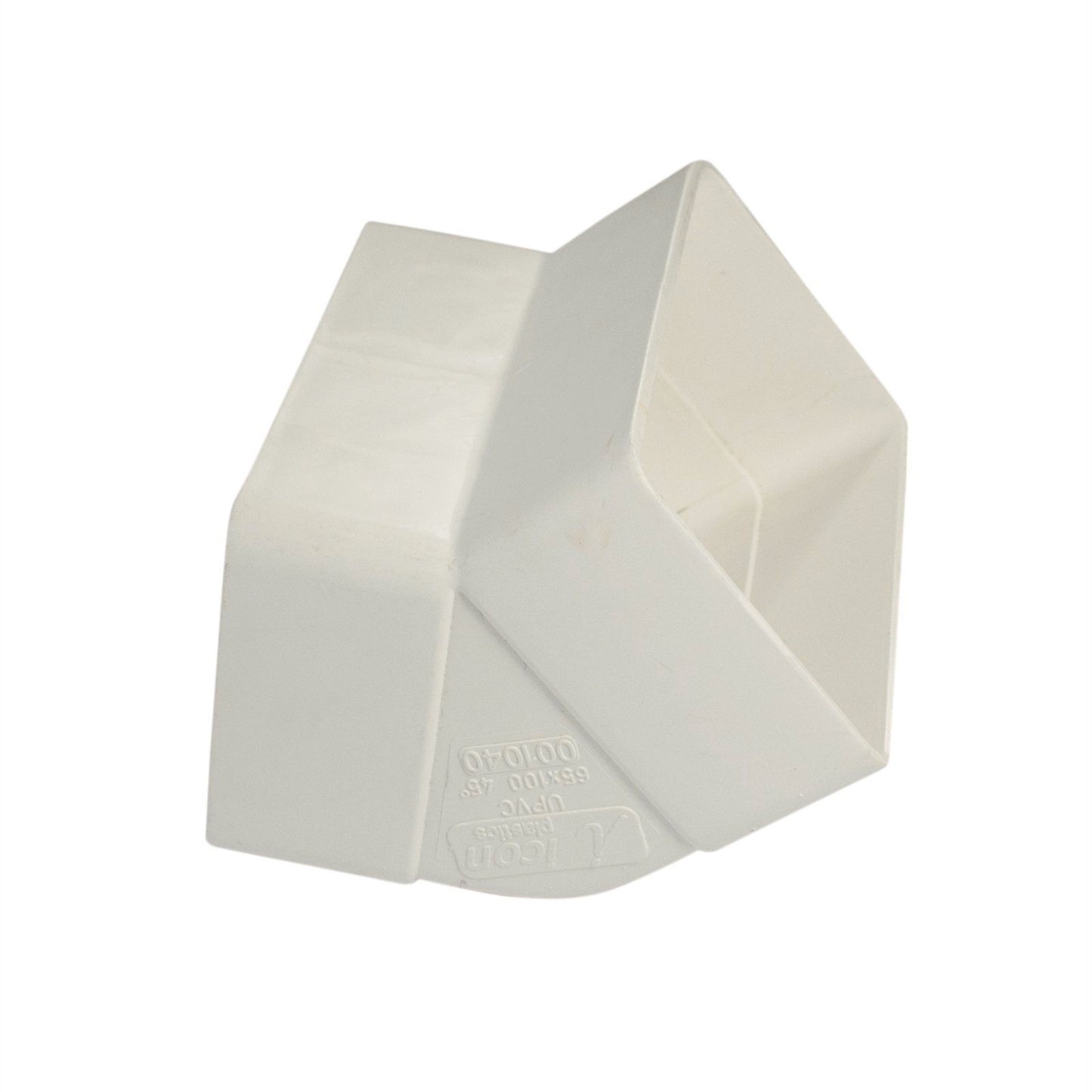 Icon Plastics 45° Socket Bend - 100 x 50mm - White