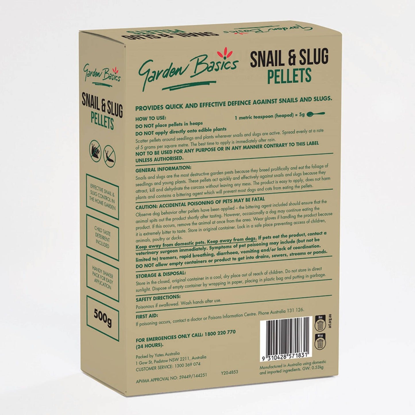 Garden Basics Snail and Slug Pellets - 500g