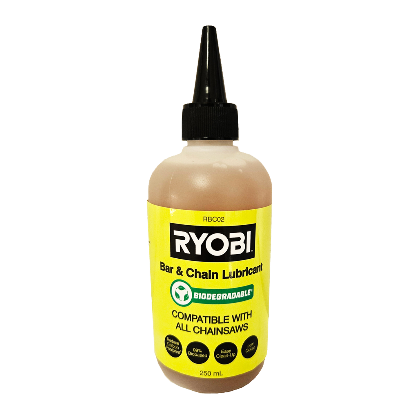 Ryobi Biodegradable Bar and Chain Oil - 250ml - Green