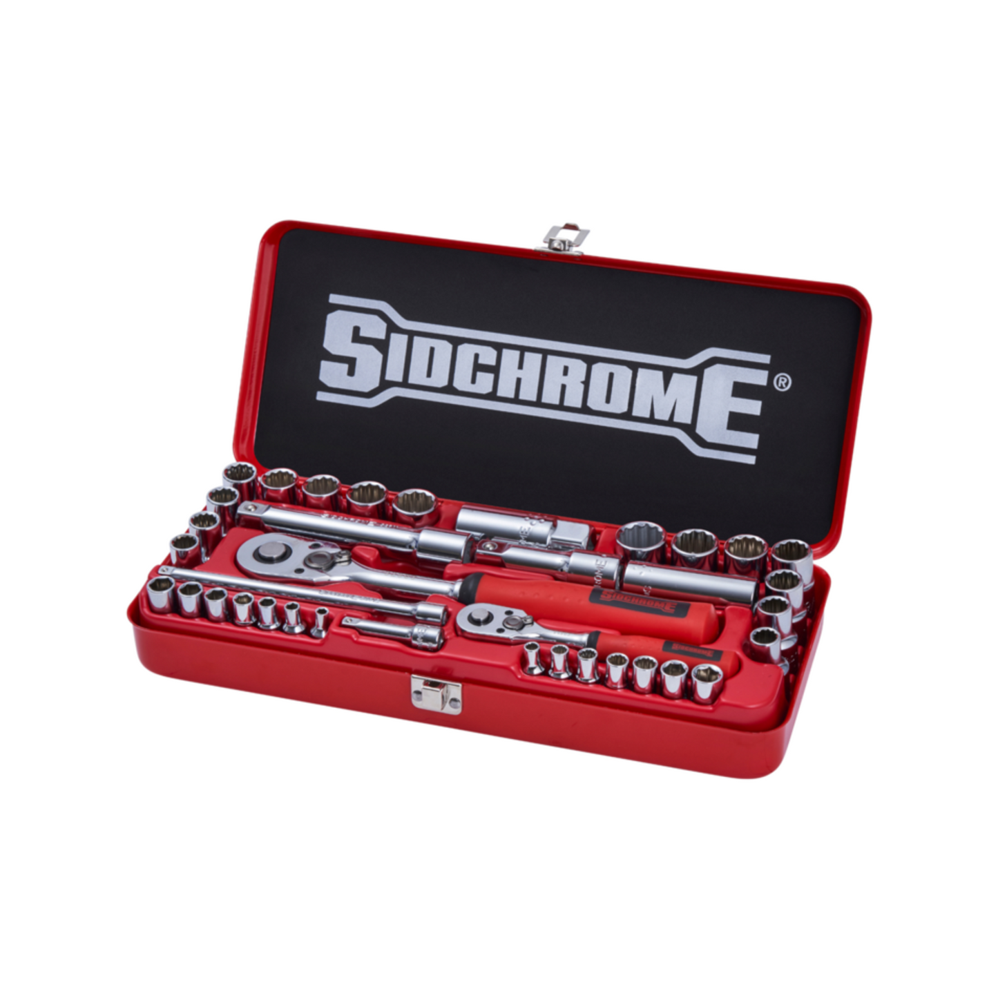 Sidchrome Socket Set - 37 Piece - 1/4" & 1/2" Drive