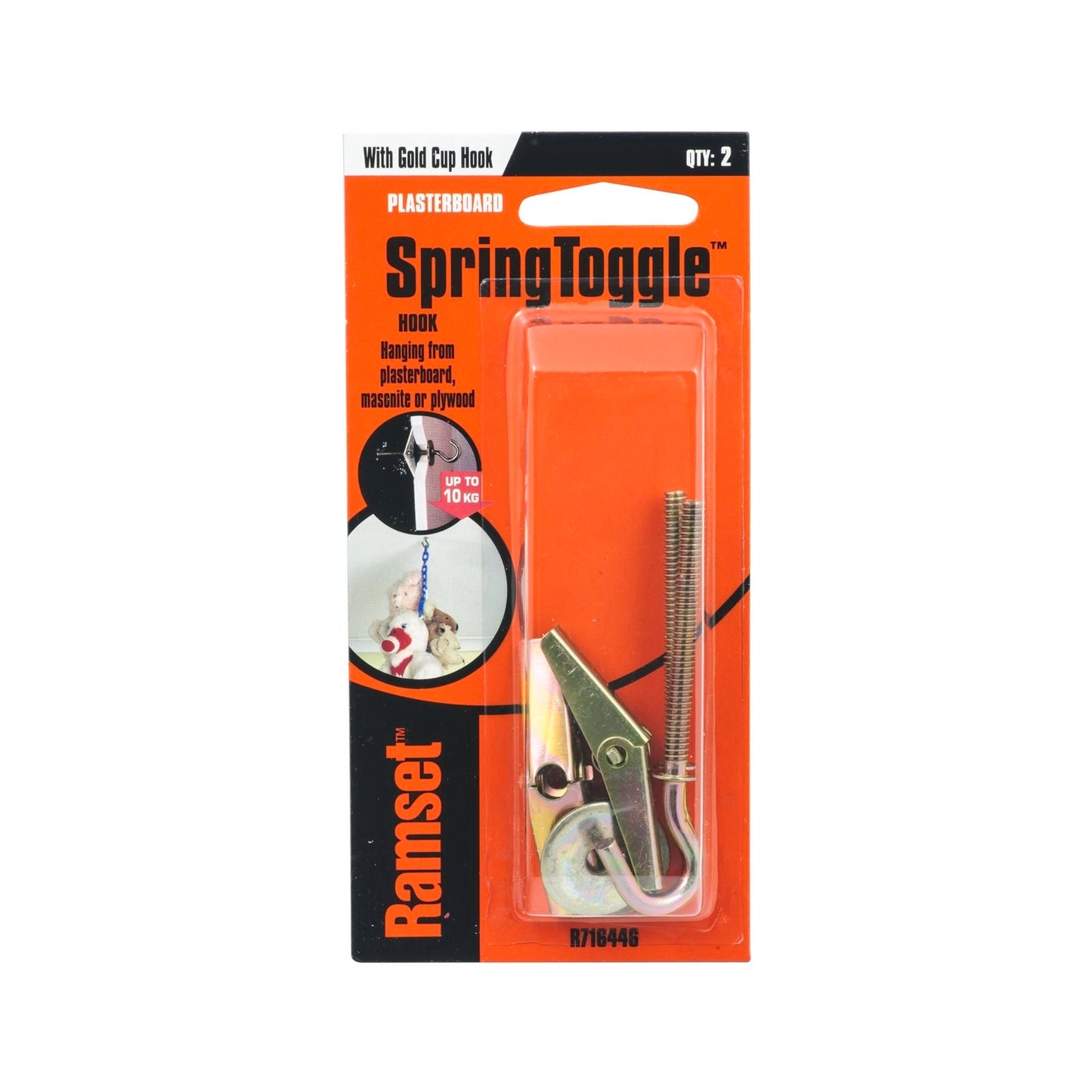 Ramset Gold Spring Toggle Hook - 2 Pack