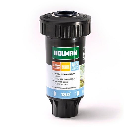 Holman 50mm Fixed Pop Up Sprinkler Half Spray Plastic Easy Installation