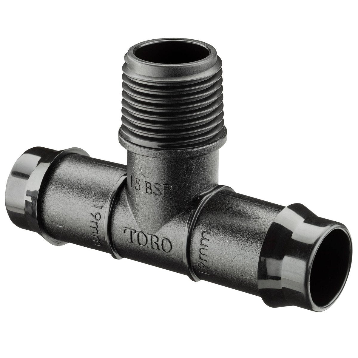 Toro Barbed Tee - 19mm x 15mm - Polypropylene - UV Stabilised