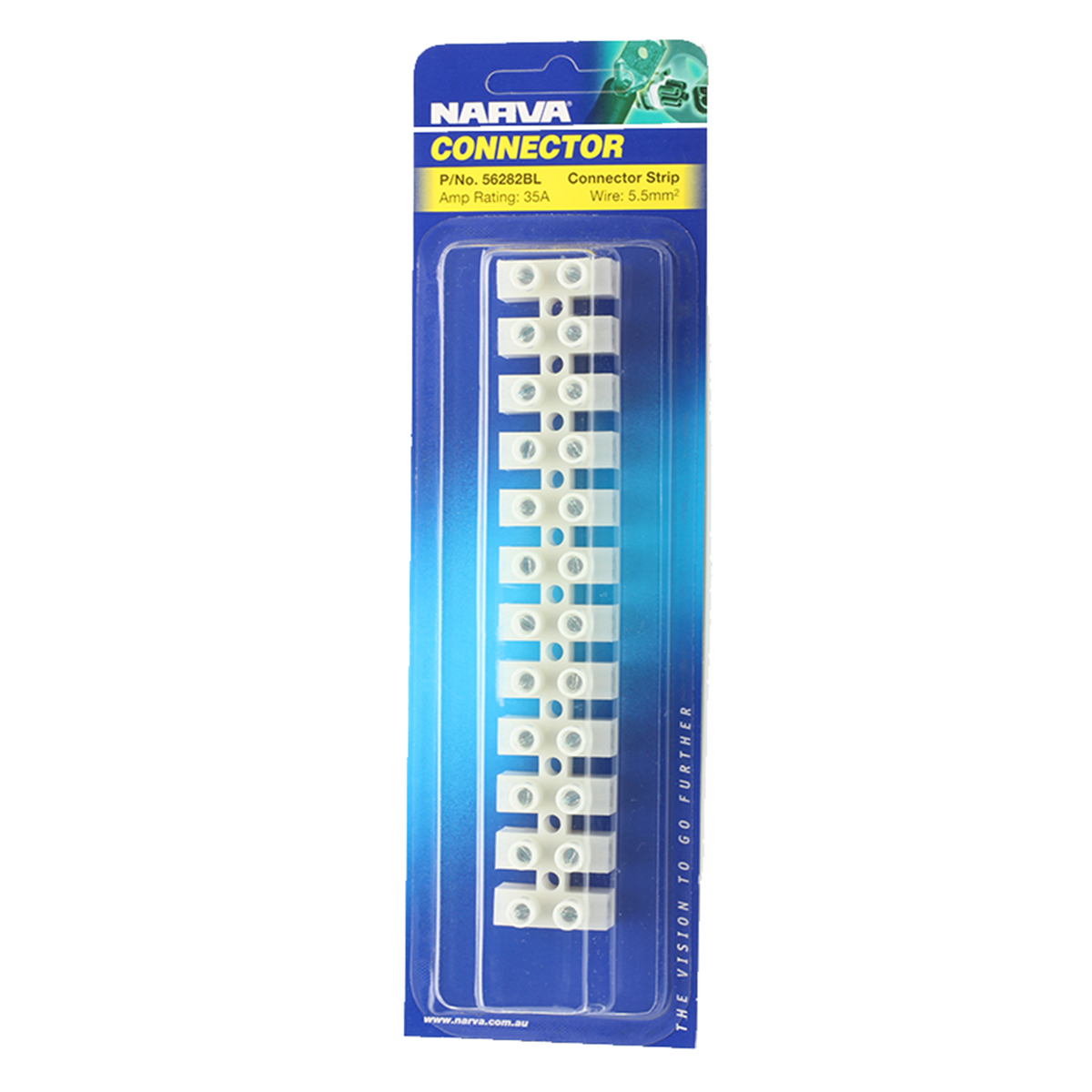 Narva Terminal Connector Strip 35A 6mm Polyamide Efficient Connections