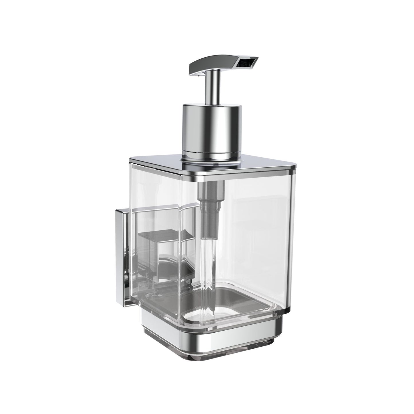 Fusion Loc Chrome Suction Liquid Soap Dispenser - 13kg - 75mm x 110mm x 100mm