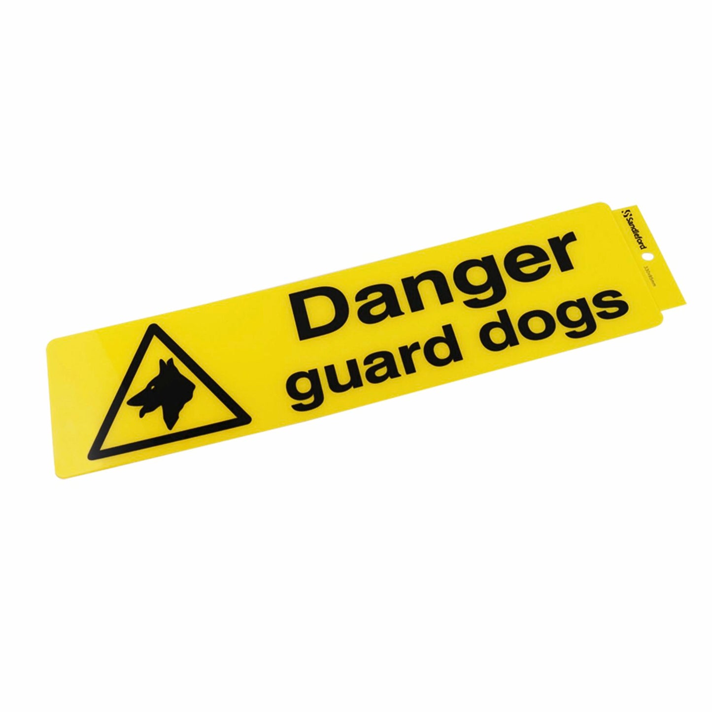 Sandleford Danger Guard Dogs Self Adhesive Sign - 330 x 95mm
