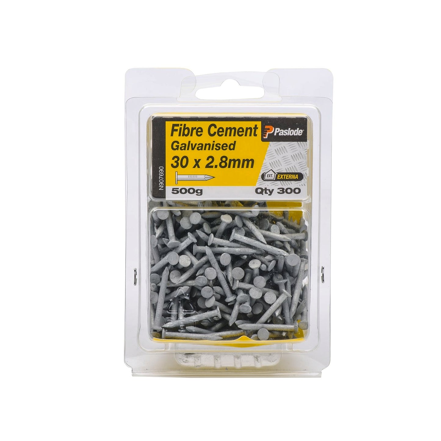 Paslode Galvanised Fibre Cement Nails - 30 x 2.8mm - 500g