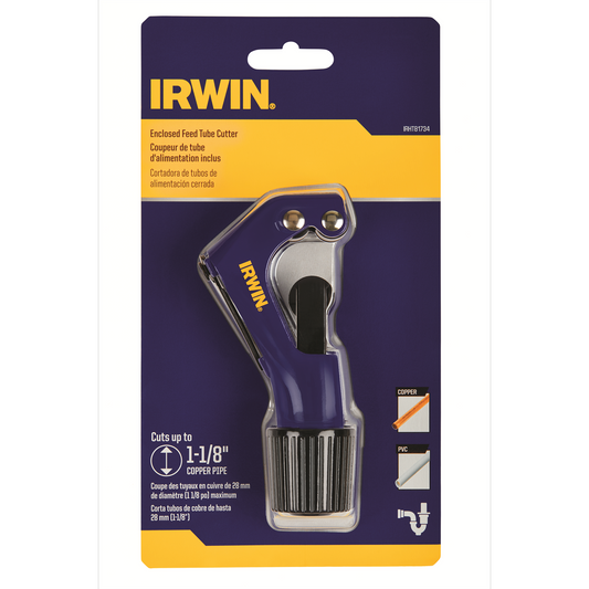 Irwin Enclosed Feed Tube Cutter - 28mm - Copper Brass PVC