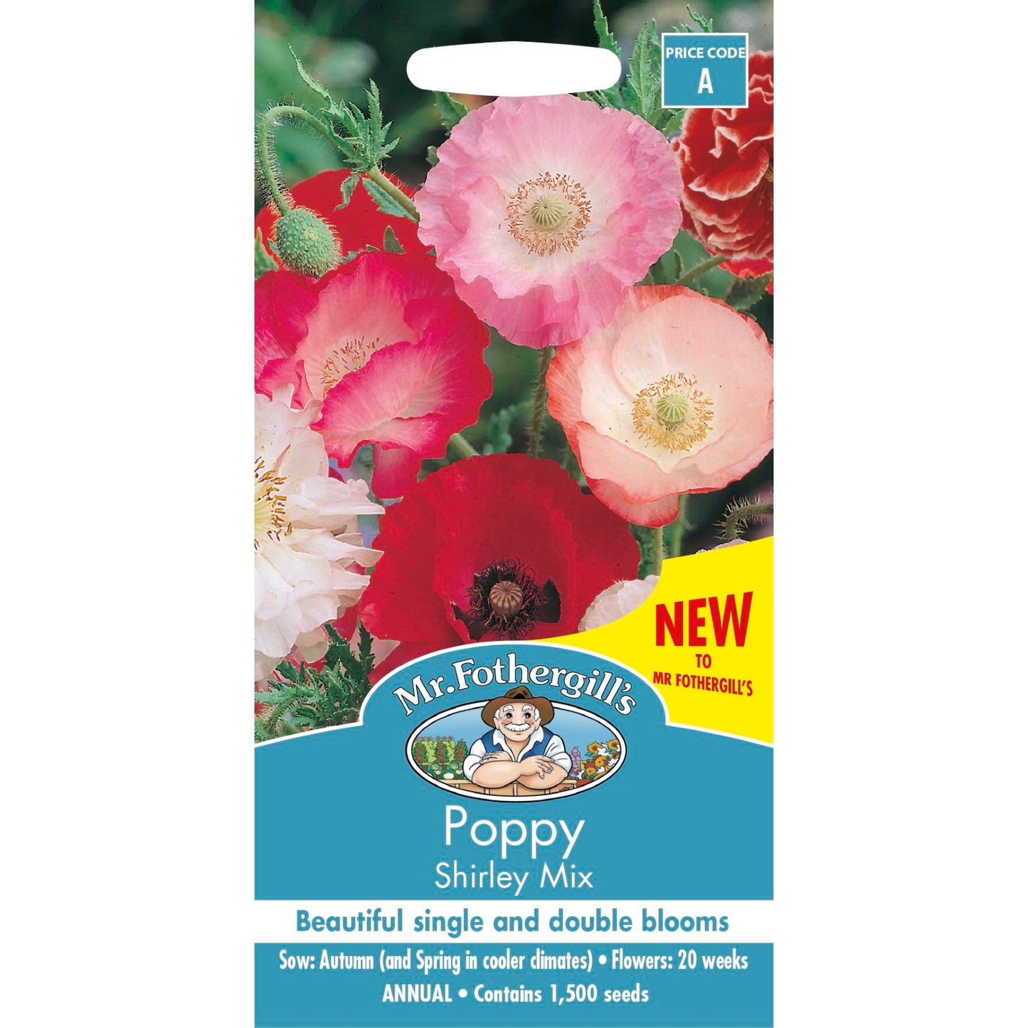 Mr Fothergill Poppy Shirley Mix Seeds