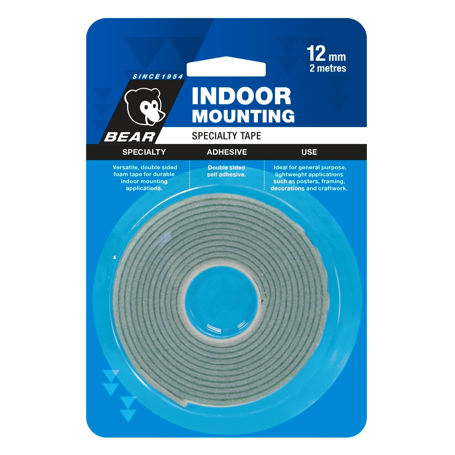 Bear 12mm x 2m Indoor Mounting Specialty Tape