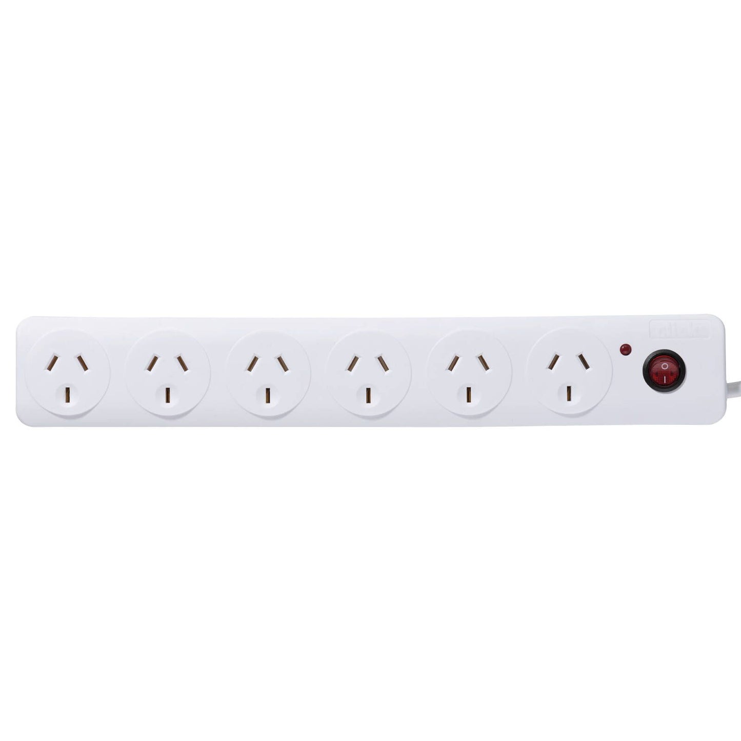 Click White Surge Protected Powerboard - 6 Outlet - 0.9m