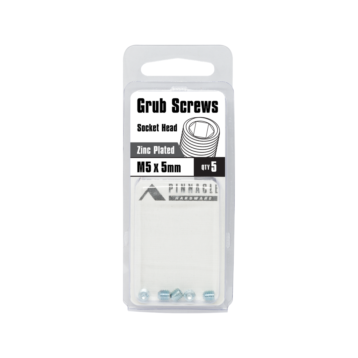 Pinnacle M5 Grub Screw - 5mm - 5 Pack