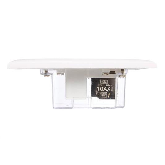 HPM Ceiling Switch Cord Pull - White - 114mm ABS - Easy Access
