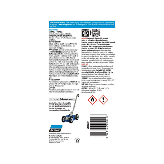 Dy-Mark Blue Line Marking Spray Paint 500g Acrylic Fast Drying