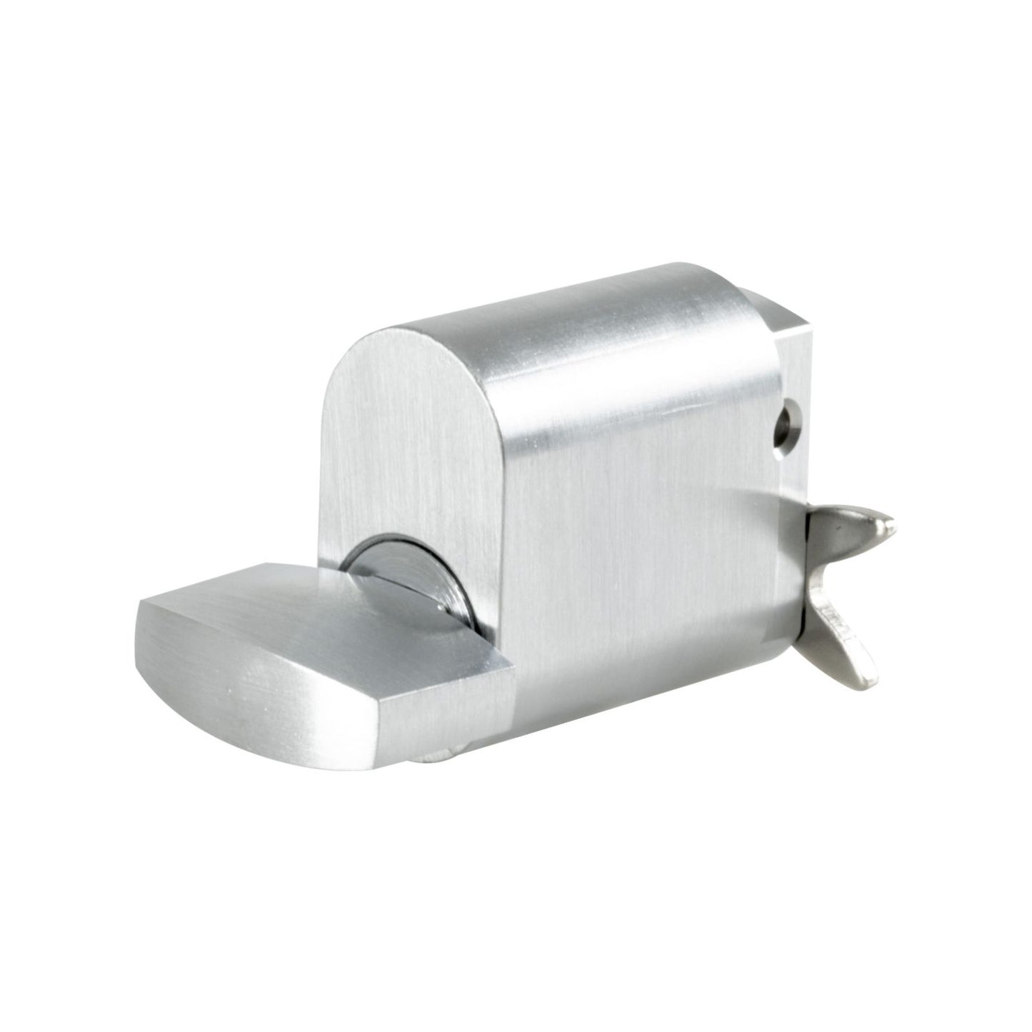 Rolltrak Commercial Security Oval Turnsnib Lock - Satin Chrome - 18 x 31 x 53mm